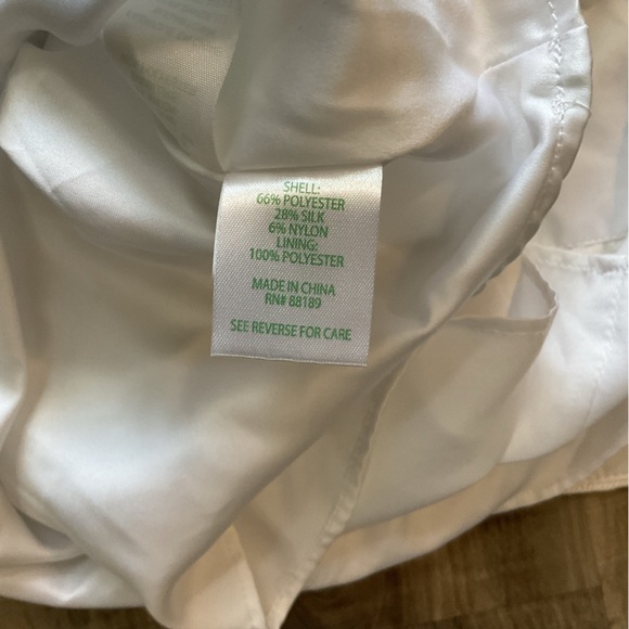 Lilly Pulitzer Dress White Knoxlie Silk Blend Organza Bloom Jacquard Sz 0 - Picture 5 of 5